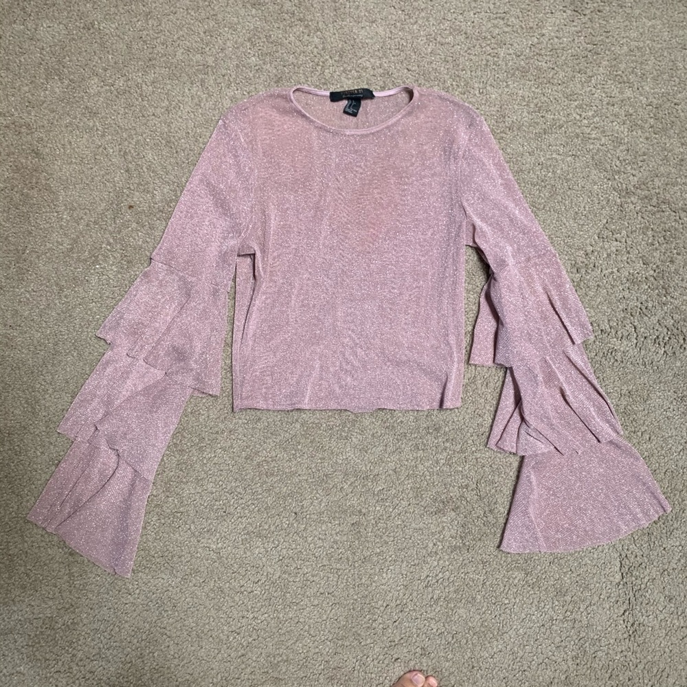 NWOT See Through Bell Sleeve Top